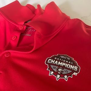 Georgia Red Nike Polo - L - National Champs